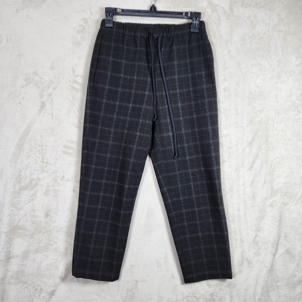 The Group‎ Babaton Pants Womens 2XS Black Plaid Drawstring Tapered Dark Academia